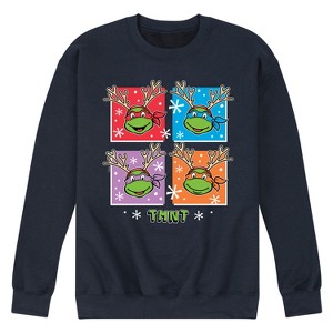 Men's - Teenage Mutant Ninja Turtles - Reindeer Turtles Graphic Fleece Sweatshirt - 1 of 4