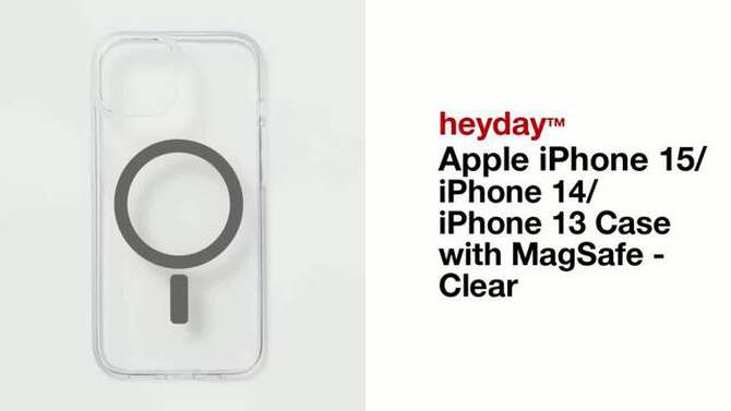 Apple iPhone 15/iPhone 14/iPhone 13 Case with MagSafe - heyday&#8482; Clear, 2 of 6, play video