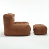 Cesicia 36.6 in-W x 38.6 in-D x 30.1 in-H Black Velvet Bean Bag Seats With Ottoman - 4 of 4