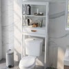 MAYEERTY White Over-the-Toilet Storage Cabinet 1 Drawer 2 Shelves Space Saver Rack - 2 of 4
