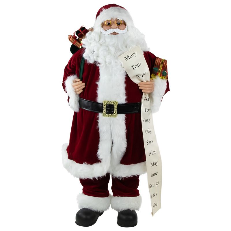 Northlight 36" Santa Claus with Naughty or Nice List Christmas Figure, 1 of 6
