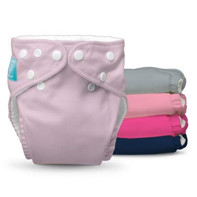 Charlie Banana One-size Reusable Cloth Diapers with 5 Reusable Inserts - Pastel Pink - 5pk