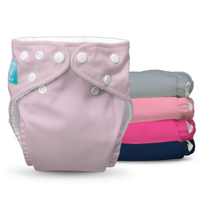 Image of Charlie Banana One-size Reusable Cloth Diapers with 5 Reusable Inserts - Pastel Pink - 5pk