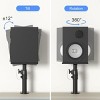 Clamp-on Speaker Stand Desk Mount Set, Height Adjustment, Tilt, Swivel, Trays - 2 of 4