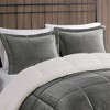 Sapphtopaz 4 Pcs Printed Plush to Cozy Berber Reverse Comforter Set, Bedding Set Quilt Set, End to End Box Quilting, Machine Washable - 4 of 4