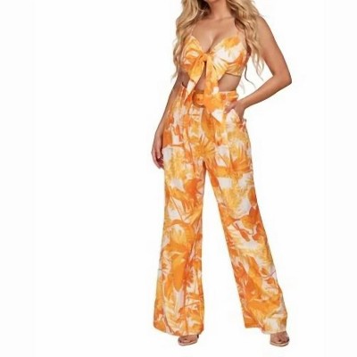 Women's Tropical Print Pant Set - L'ATISTE