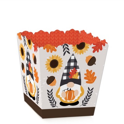 Fall Gnomes Set of 12 Autumn Harvest Party Favor Popcorn Treat Boxes