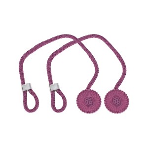 Unique Bargains Ferris Wheel Retractable Buckle Rope Curtain Tie Polyester Plastic 2 Pcs - 1 of 4