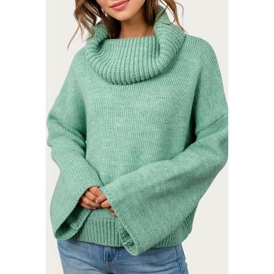 Women's FRESH SAGE OVERSIZED SWEATER - J.ING