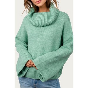 Women's FRESH SAGE OVERSIZED SWEATER - J.ING - 1 of 2