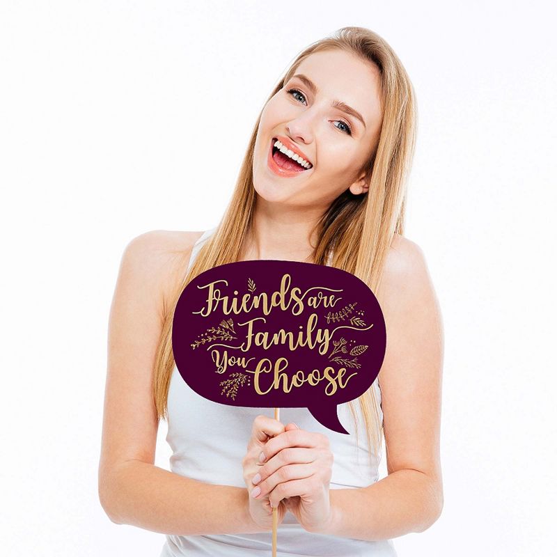 Big Dot of Happiness Elegant Thankful for Friends - Friendsgiving Thanksgiving Party Photo Booth Props Kit - 20 Count, 4 of 9