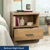 Airsurfer Compact Natural Wood Nightstand Modern Wooden Nightstand Bedroom Storage for Organizing Bedroom Essentials - 3 of 4
