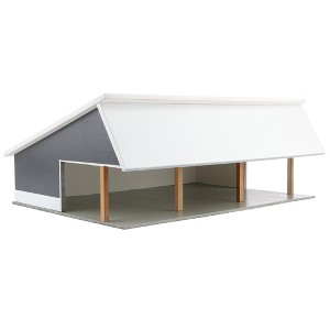 1/64 Light & Dark Gray 64ft x 48ft Wooden Cattle Shed w/ Removeable Roof STA-226 - 1 of 4