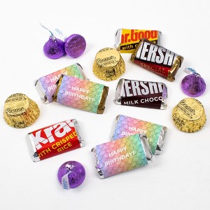 200 pcs Mermaid Kid's Birthday Candy Party Favors Hershey's Chocolate Kit (3 lb, Approx. 200 Pcs) - By Just Candy - 1 of 1