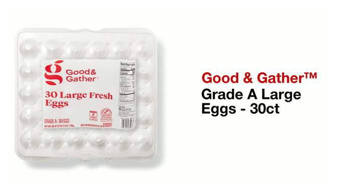 Grade A Large Eggs - 30ct - Good &#38; Gather&#8482; (Packaging May Vary), 2 of 5, play video