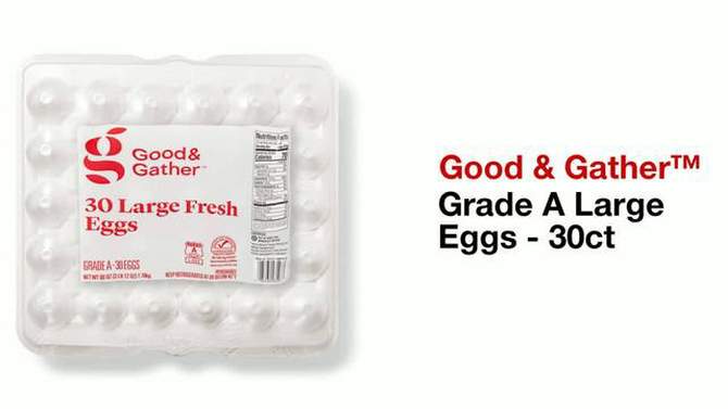 Grade A Large Eggs - 30ct - Good &#38; Gather&#8482; (Packaging May Vary), 2 of 5, play video