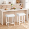 24" Counter Height Bar Stools Set for Kitchen Island Counter, Bonded Leather Stools with 2.4" Thick Saddle Seats for Dining Room - 4 of 4