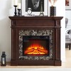 CLIHOME Freestanding Fireplace Heater, Electric Fireplace Mantel surround with 23" Fireplace Insert, Adjustable Flame, Remote Control - 3 of 4