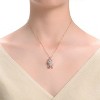 Guili Sterling Silver Rhodium and 18K Gold Plated Enamel and Cubic Zirconia Cat Pendant, a Unique and Elegant Jewelry Design for Cat Lovers - 3 of 3
