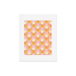 Deny Designs Maritza Lisa Happy White Dahlias Pattern Art Print - 1 of 4
