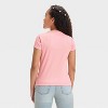Girls' Strawberry Graphic Baby T-Shirt - Pink - 3 of 4