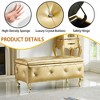 CAVINAS Bed Bench with Storage, Bed Storage Bench with Cushions, Entryway Bench with Crystal Buttons for Bedroom, Entrance - 3 of 4