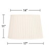Springcrest Mapo 14" Top x 17" Bottom x 11" High x 11" Slant Lamp Shade Replacement Large Cream Drum Traditional Fabric Softback Washer Harp Finial - 4 of 4
