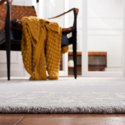 Empire Grey and Green Hand-Tufted Wool Area Rug