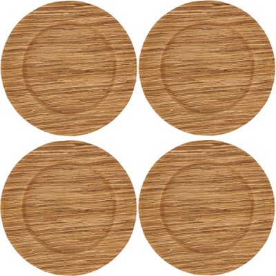 Natural Water Hyacinth Round Charger Plates Set of 4
