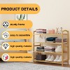 SUGIFT 4 Tier Bamboo Shoe Rack - image 3 of 4