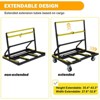 Folding Drywall Cart, Heavy Duty 2200 Lbs Panel Dolly with Extended Deck, Adjustable Casters, Sheetrock Handling Truck - 3 of 4