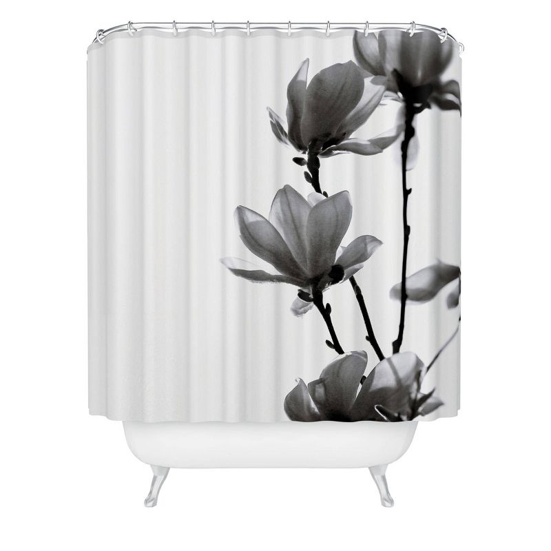 Monika Strigel Black Magnolia Shower Curtain Black/White - Deny Designs, 1 of 5