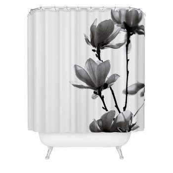 Monika Strigel Black Magnolia Shower Curtain Black/White - Deny Designs
