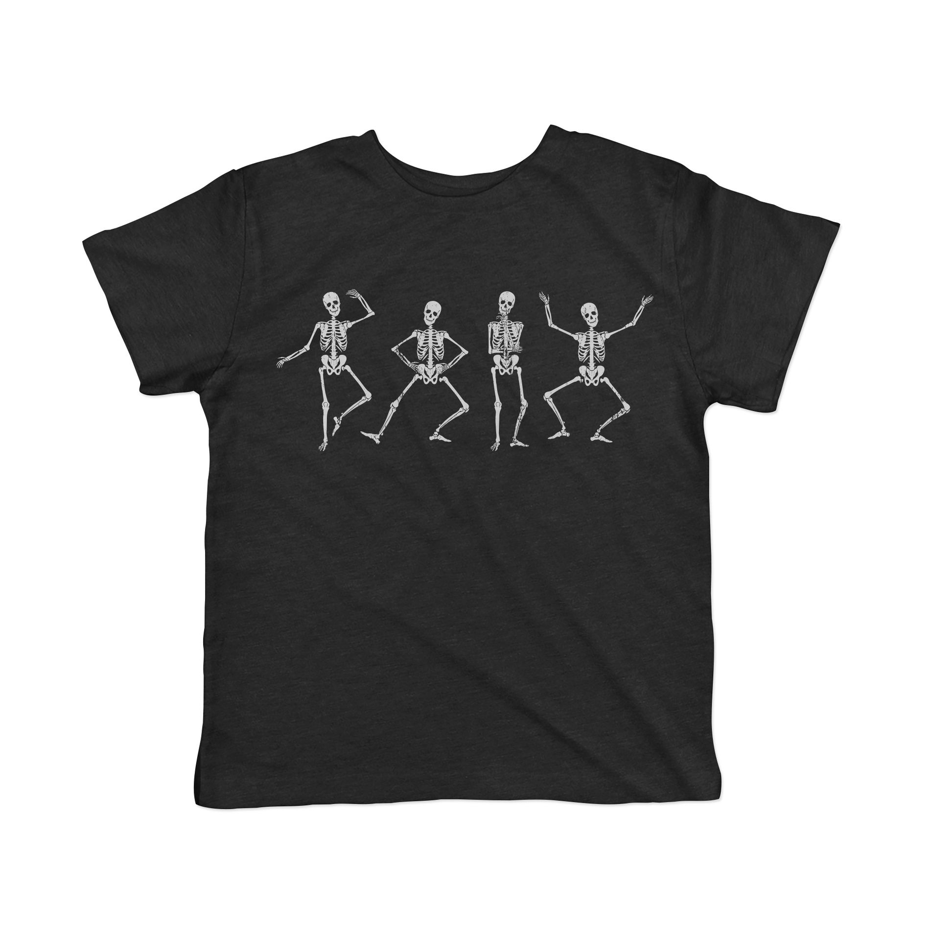 Toddler Funny T Shirts Dancing Skeletons Sarcastic Graphic Novelty Tee For Young Kids - Crazy Dog Toddler T Shirt For Halloween Season Black 4T