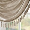 Stylish Waterfall Window Panel, Rich Sheen Fabric and Elegant Tassel Trim fits Lux Room Decor for All Season - 3 of 4