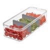 iDesign Large Fridge Organizer Bin with Removable Divider -  Clear/Gray - 3 of 4