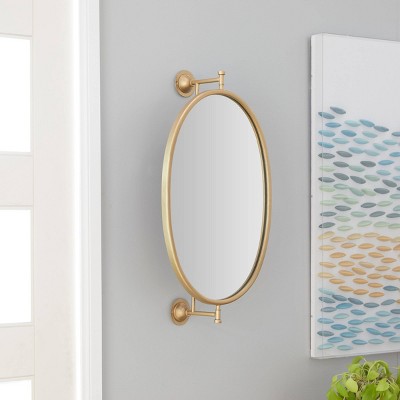 Contemporary Wood/Metal Decorative Wall Mirror Gold - Olivia & May