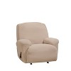 Stretch Morgan Recliner Slipcover Khaki - Sure Fit: Machine Washable, Polyester & Spandex, Indoor Use - 2 of 2