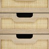 Rattan Nightstand – Boho Accent Table with Rattan Drawers & Metal Legs - 3 of 4