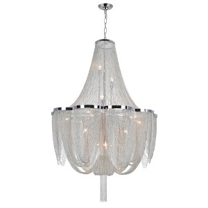 CWI Lighting Taylor 10 Light Down Chandelier With Chrome Finish - 1 of 4