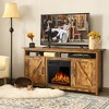 Costway 60'' Industrial Fireplace TV Stand W/18'' 750W/1500W Electric Fireplace - 2 of 4