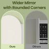 LEDREM Wide Jewelry Organizer, LED Jewelry Cabinet Wall/Door Mounted, Arched Mirror with Storage, Lockable, Rounded Corner, Interior Mirror - 2 of 4