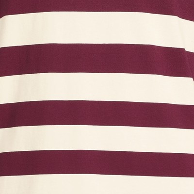 burgundy/ivory even stripe