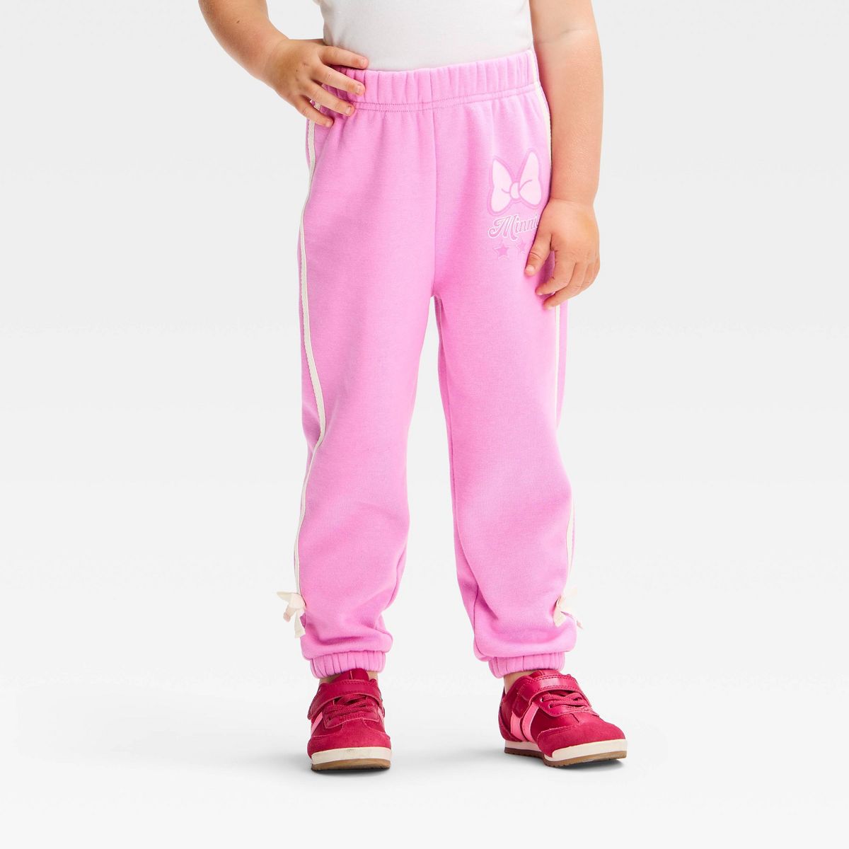 Toddler Girls' 2pc Disney Minnie Mouse Fleece Sweatshirt and Pants Set - Pink - thumbnail 4