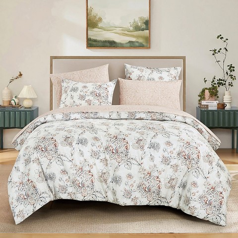 Home Mart Goods 7 Piece Floral Modern Comforter Set Soft Bedding