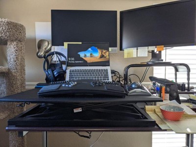 AirRise™ Pro 2.0 Adjustable Standing Desk Converter with Dual Monitor Mount