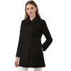 INSPIRE CHIC Women's Christmas Peter Pan Collar Double Breasted Long Trench Winter Pea Coat - 2 of 4