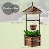 Costway Wooden Wishing Well Hexagonal Bucket Flower Plants Planter Patio Garden Decor - image 4 of 4