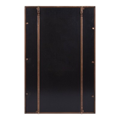 Jackson Bronze Rectangular Metal Frame Mirror with Shelf