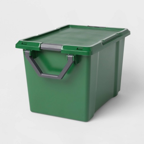 32gal Wheeled Latching Heavy Duty Tote Green - Brightroom™ - image 1 of 3
